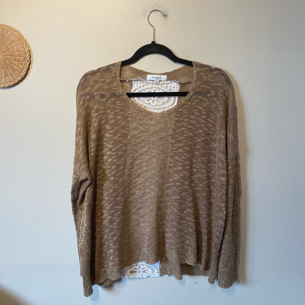 Umgee USA size medium/ large cotton longslv blouse